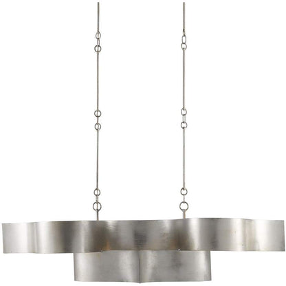 Currey and Company Grand Lotus 6 Light 51" Wide Wrought Iron Chandelier