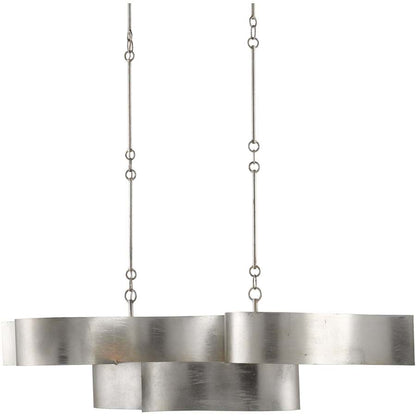 Currey and Company Grand Lotus 6 Light 51" Wide Wrought Iron Chandelier