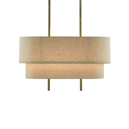 Currey and Company 4 Light 42" Wide LED Drum Chandelier