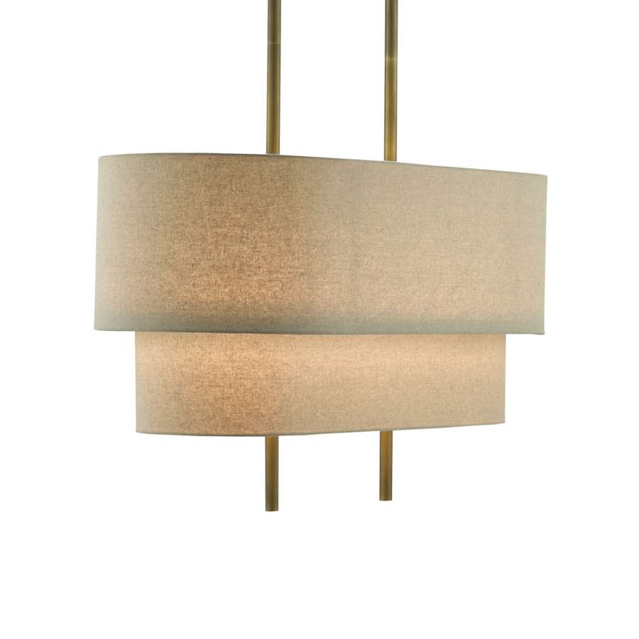 Currey and Company 4 Light 42" Wide LED Drum Chandelier