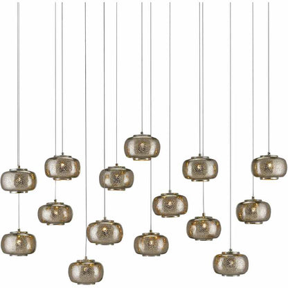 Currey and Company Pepper 15 Light 48" Wide Linear Pendant