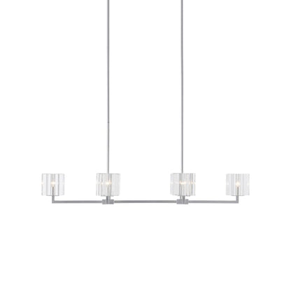 Currey and Company Valerio 6 Light 48" Wide LED Linear Chandelier