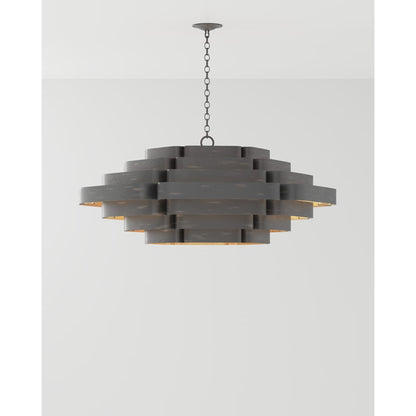 Currey and Company 6 Light 48" Wide LED Chandelier
