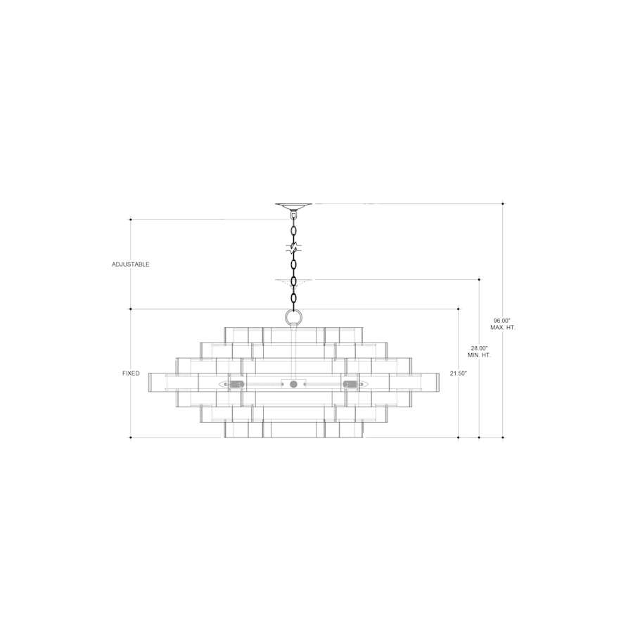 Currey and Company 6 Light 48" Wide LED Chandelier