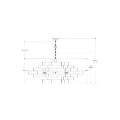 Currey and Company 6 Light 48" Wide LED Chandelier