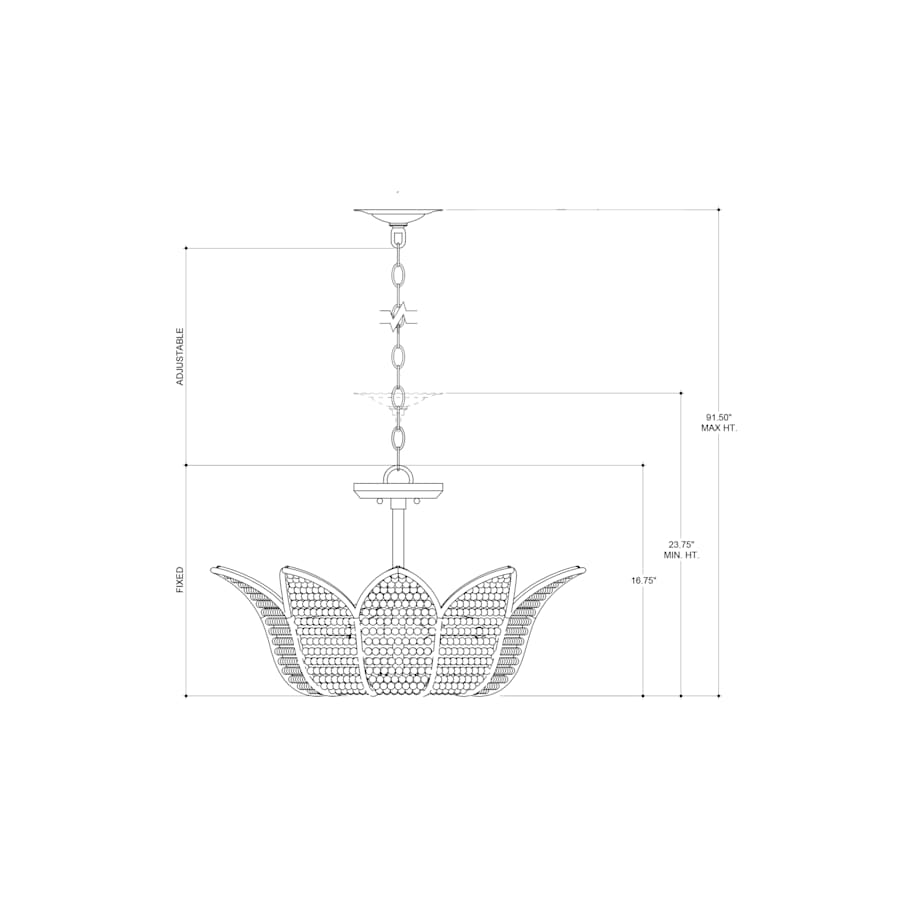 Currey and Company 3 Light 27" Wide LED Chandelier