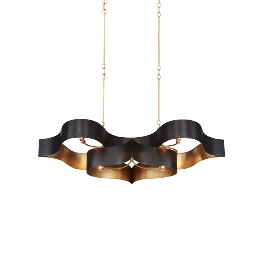 Currey and Company Grand Lotus 6 Light 51" Wide LED Chandelier