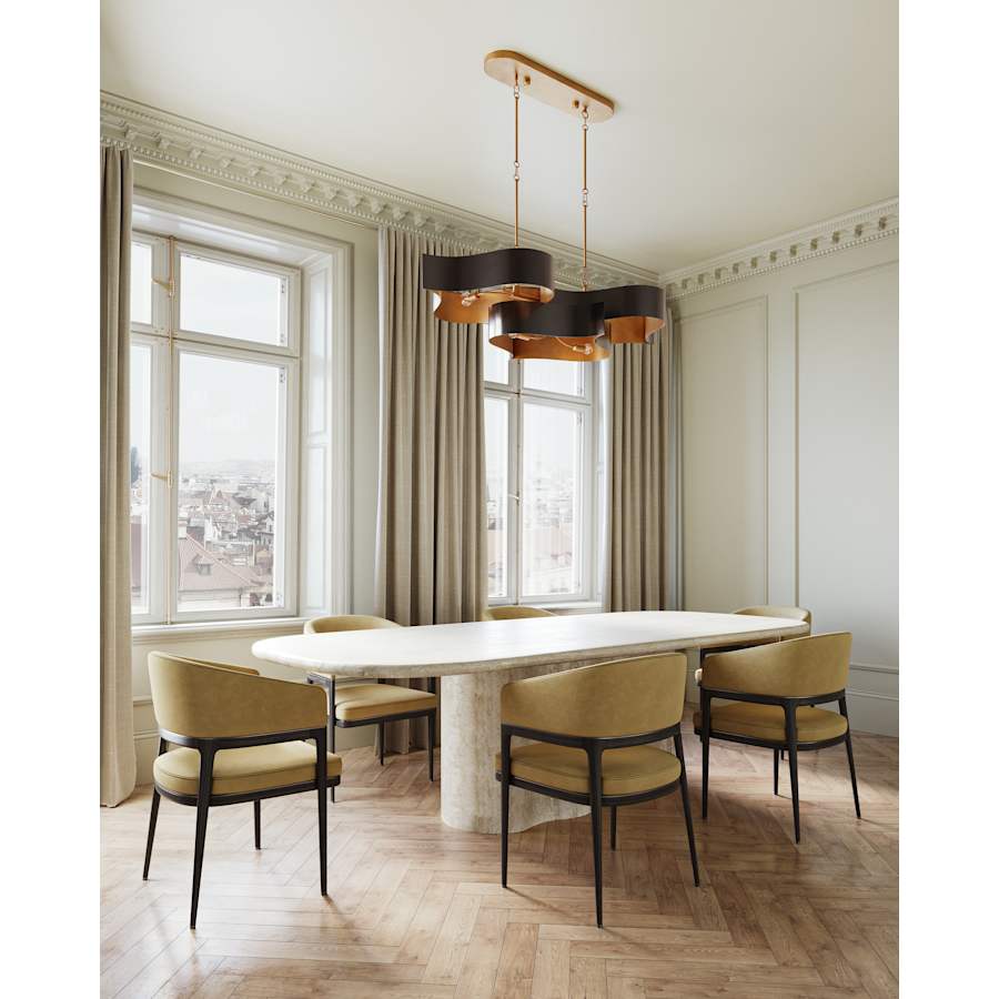 Currey and Company Grand Lotus 6 Light 51" Wide LED Chandelier