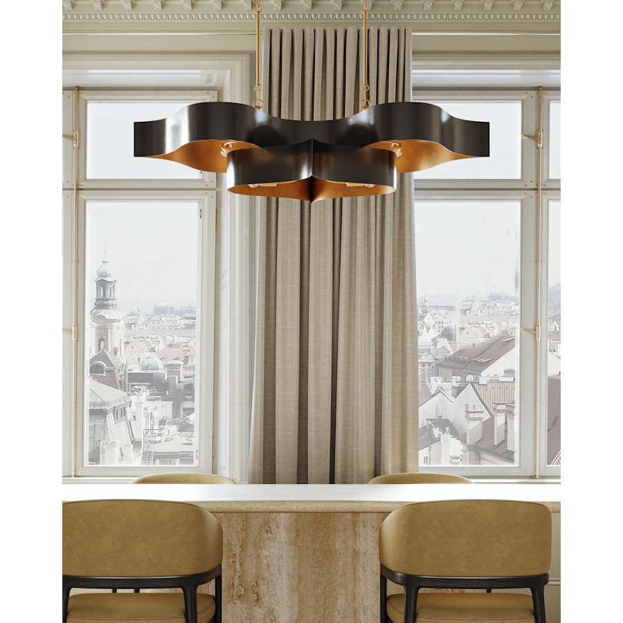 Currey and Company Grand Lotus 6 Light 51" Wide LED Chandelier