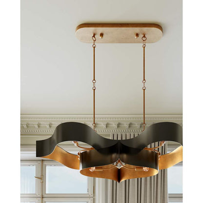 Currey and Company Grand Lotus 6 Light 51" Wide LED Chandelier