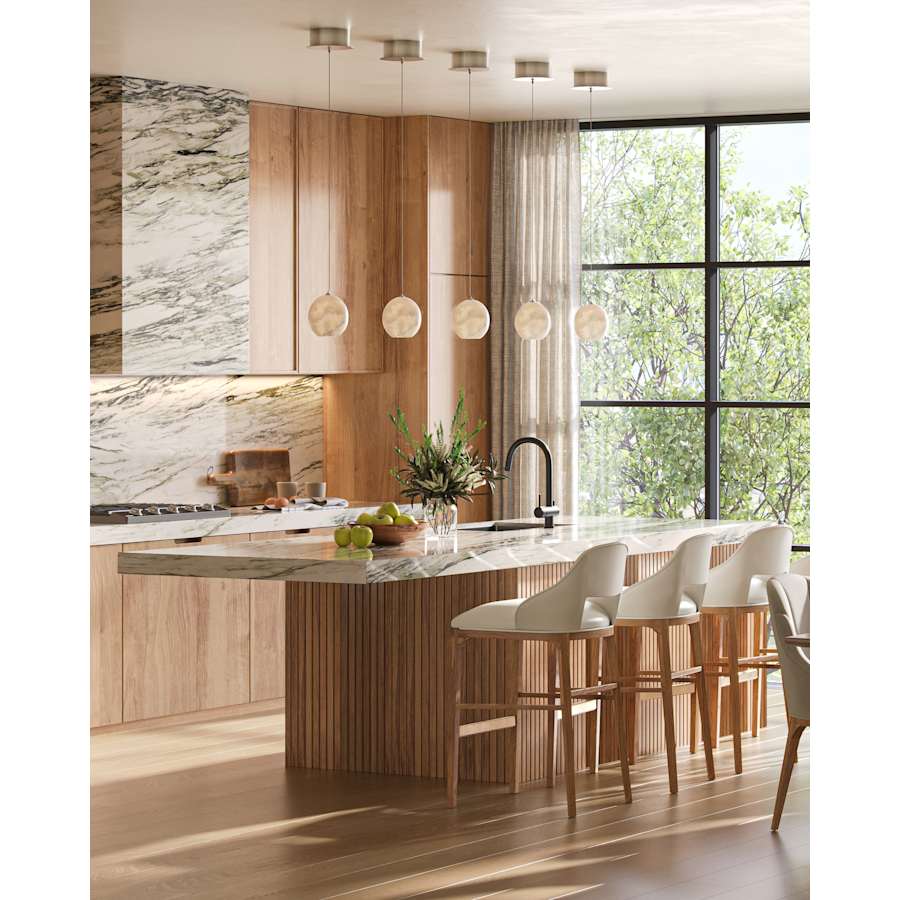 Currey and Company Lazio 7 Light 16" Wide LED Multi Light Pendant