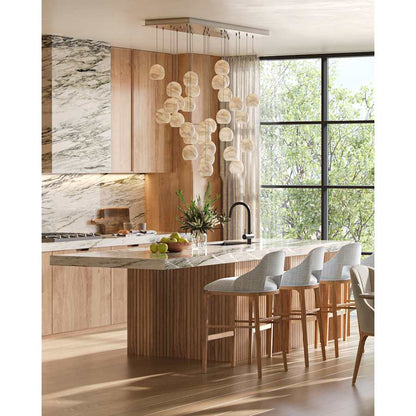 Currey and Company Lazio 7 Light 16" Wide LED Multi Light Pendant