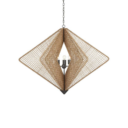 Currey and Company 3 Light 47" Wide LED Abstract Chandelier