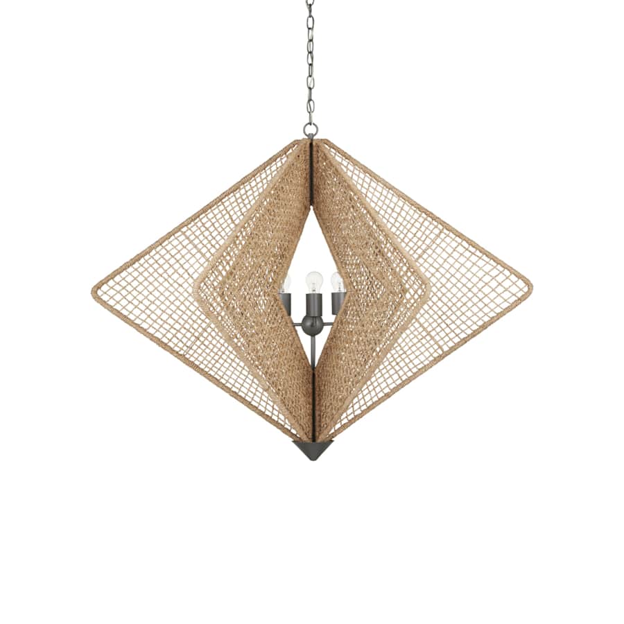 Currey and Company 3 Light 47" Wide LED Abstract Chandelier