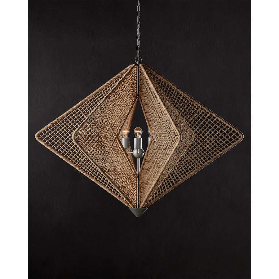 Currey and Company 3 Light 47" Wide LED Abstract Chandelier