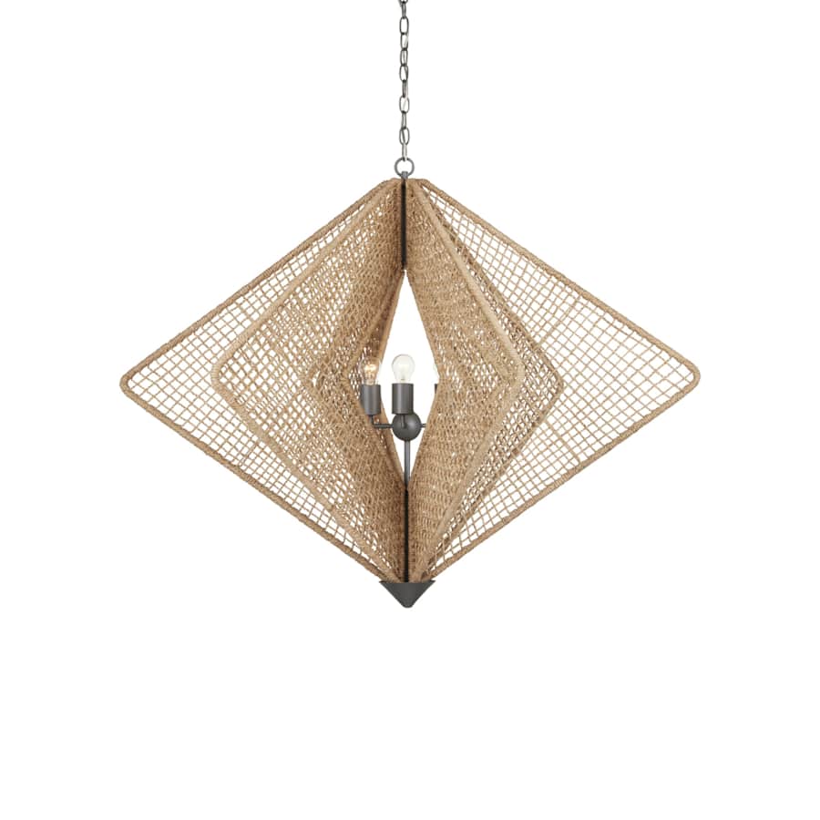 Currey and Company 3 Light 47" Wide LED Abstract Chandelier