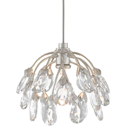 Currey and Company Crystal Bud 7 Light 58" Wide Linear Pendant