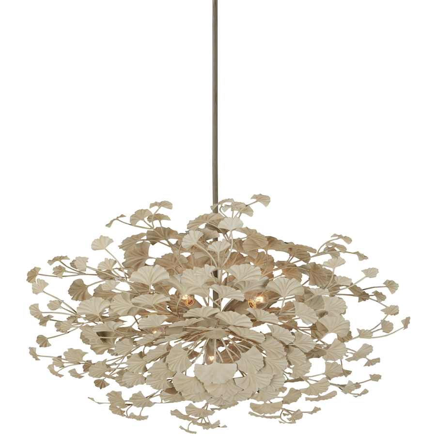 Currey and Company Maidenhair 5 Light 40" Wide Semi-flush Ceiling Fixture