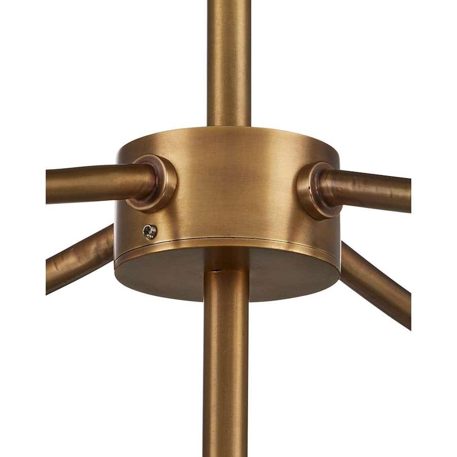 Currey and Company Alithea 5 Light 45" Wide Semi-Flush Ceiling Fixture with Floral Shades