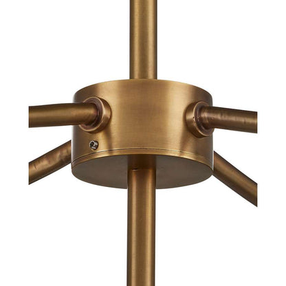 Currey and Company Alithea 5 Light 45" Wide Semi-Flush Ceiling Fixture with Floral Shades