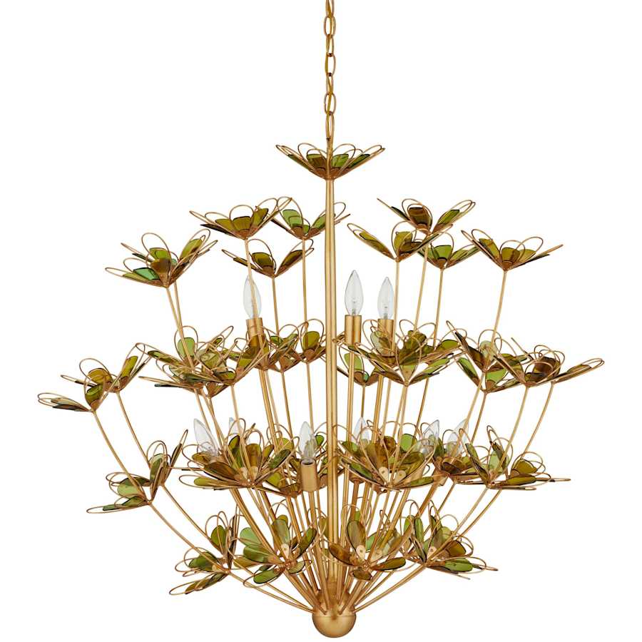 Currey and Company Midsummer 9 Light 39" Wide Wrought Iron Candle Style Chandelier