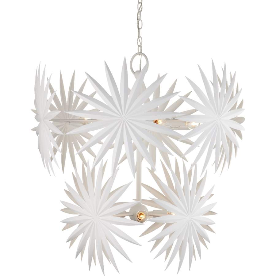 Currey and Company Bismarkia 10 Light 30" Wide Wrought Iron Waterfall Chandelier