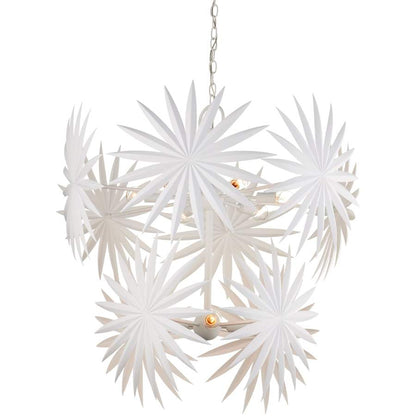 Currey and Company Bismarkia 10 Light 30" Wide Wrought Iron Waterfall Chandelier
