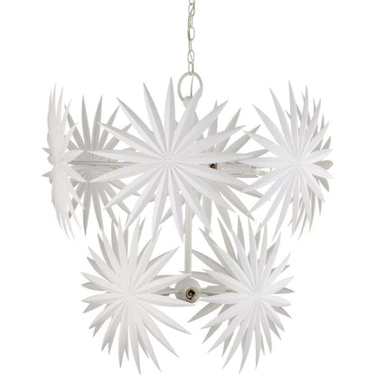 Currey and Company Bismarkia 10 Light 30" Wide Wrought Iron Waterfall Chandelier