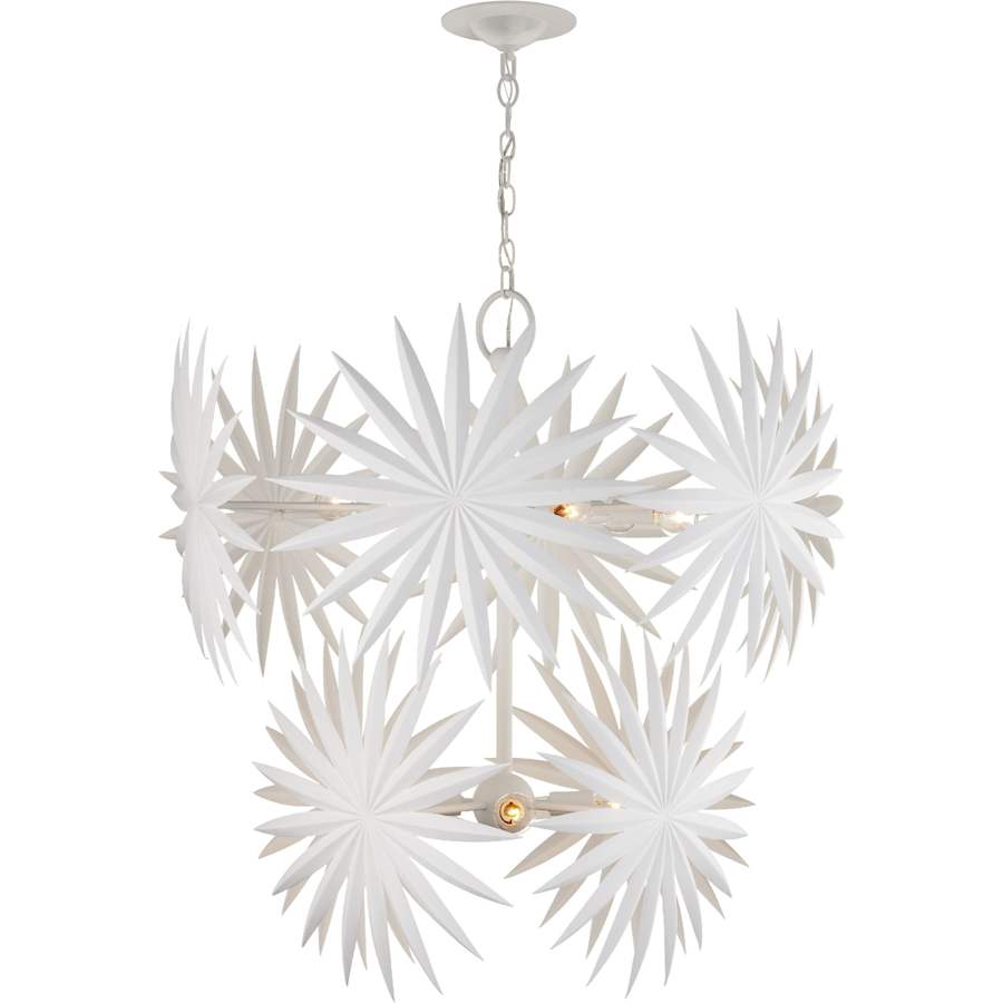 Currey and Company Bismarkia 10 Light 30" Wide Wrought Iron Waterfall Chandelier