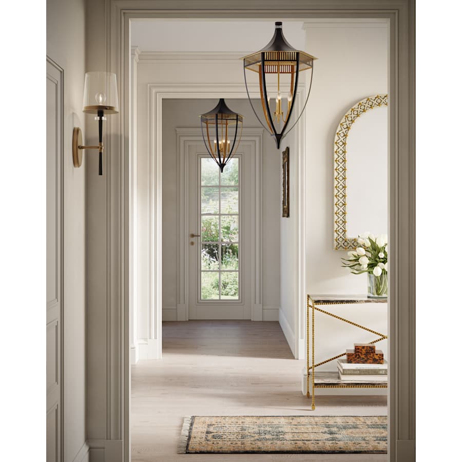 Currey and Company Wycombe 4 Light 24" Wide Taper Candle Pendant