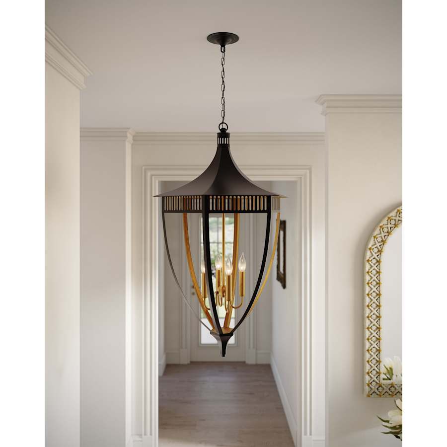 Currey and Company Wycombe 4 Light 24" Wide Taper Candle Pendant
