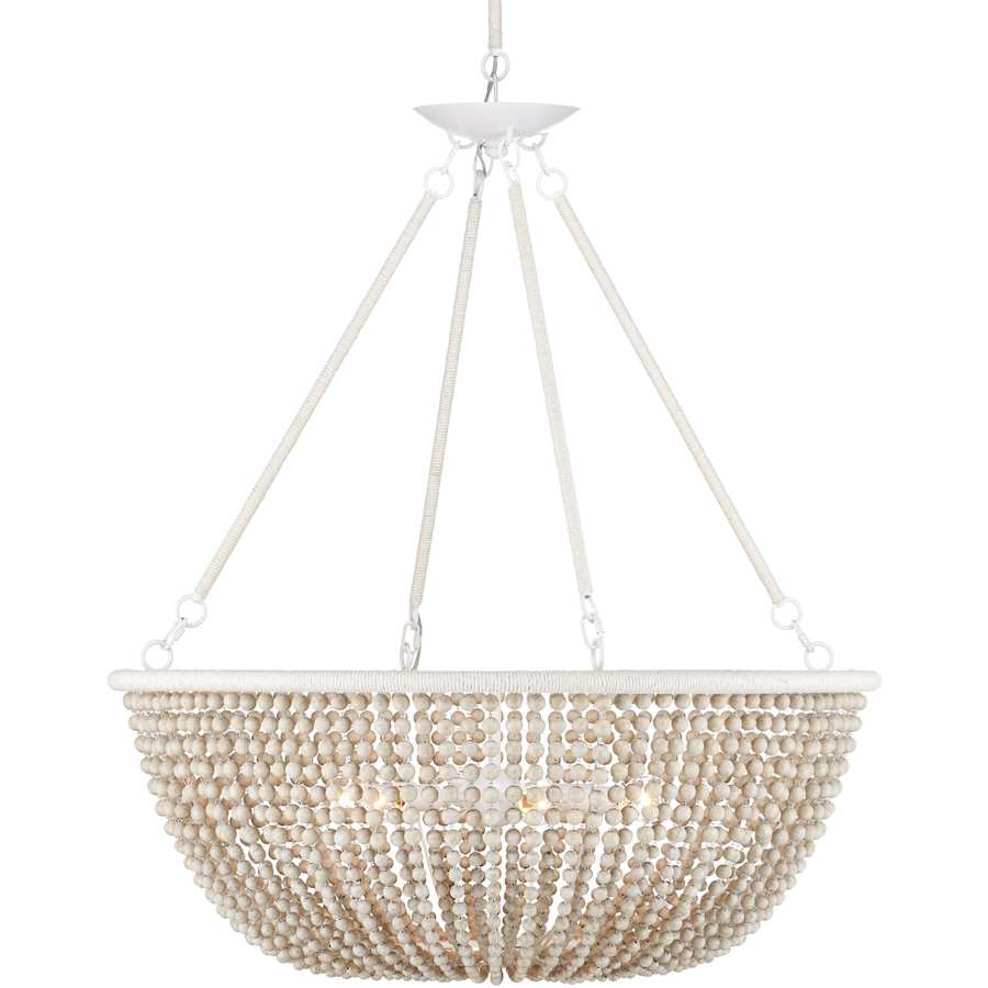 Currey and Company Wychwood 6 Light 32" Wide Beaded Chandelier