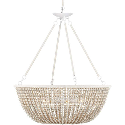 Currey and Company Wychwood 6 Light 32" Wide Beaded Chandelier