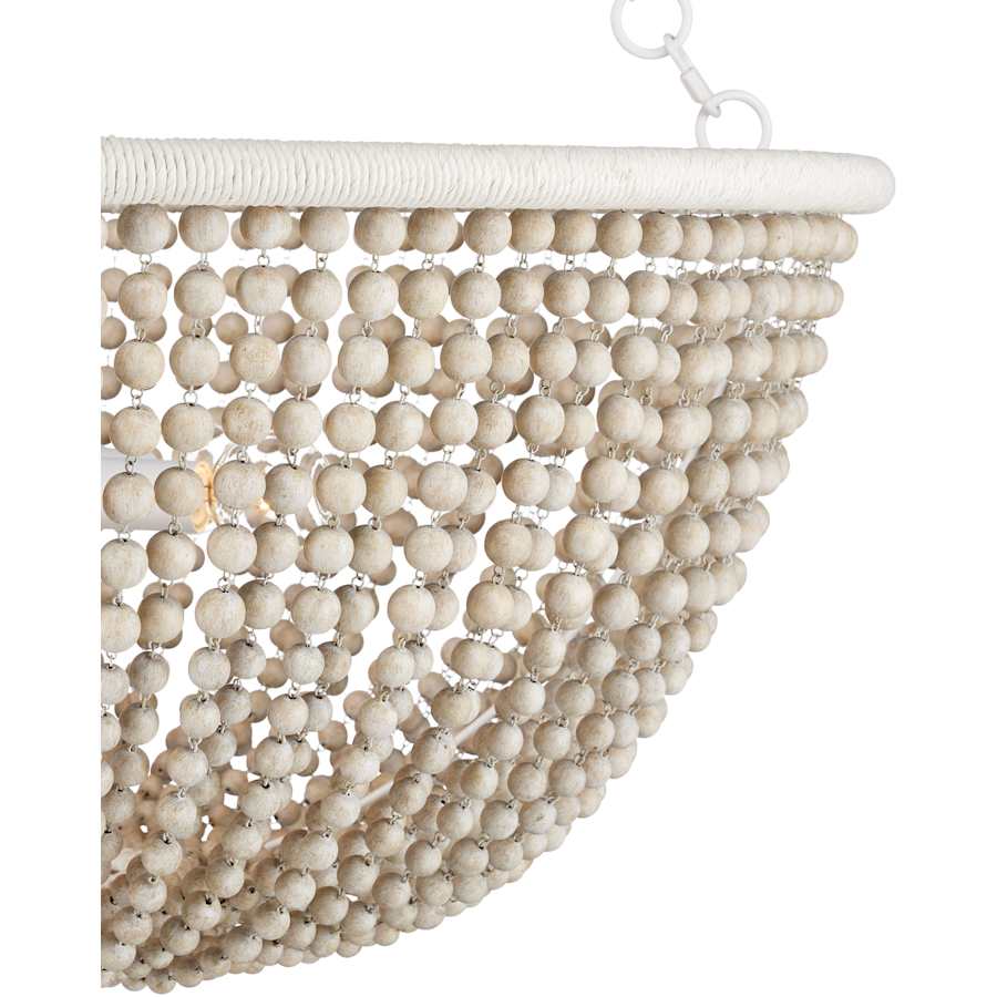 Currey and Company Wychwood 6 Light 32" Wide Beaded Chandelier