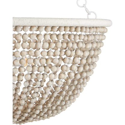 Currey and Company Wychwood 6 Light 32" Wide Beaded Chandelier
