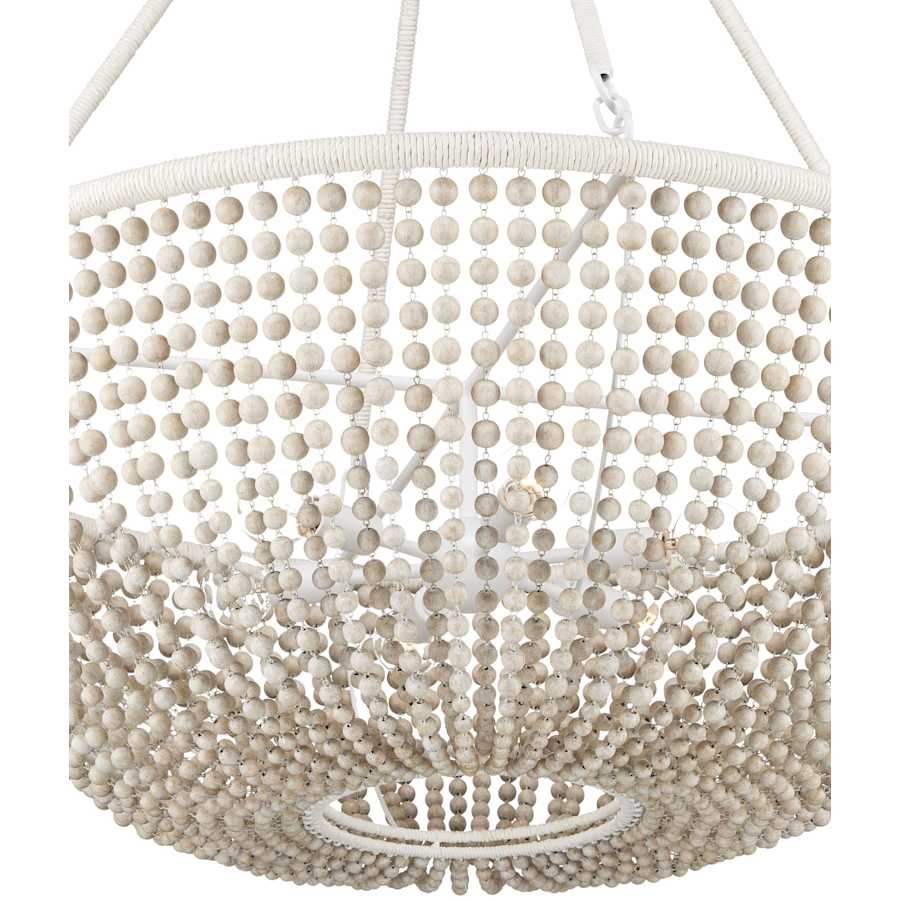 Currey and Company Wychwood 6 Light 32" Wide Beaded Chandelier