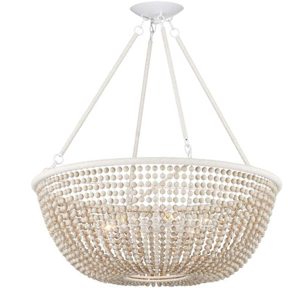 Currey and Company Wychwood 6 Light 32" Wide Beaded Chandelier