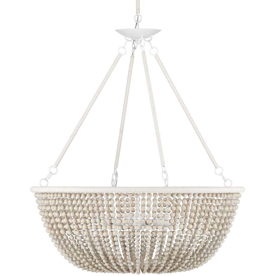 Currey and Company Wychwood 6 Light 32" Wide Beaded Chandelier