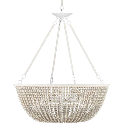 Currey and Company Wychwood 6 Light 32" Wide Beaded Chandelier