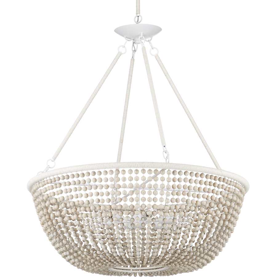 Currey and Company Wychwood 6 Light 32" Wide Beaded Chandelier
