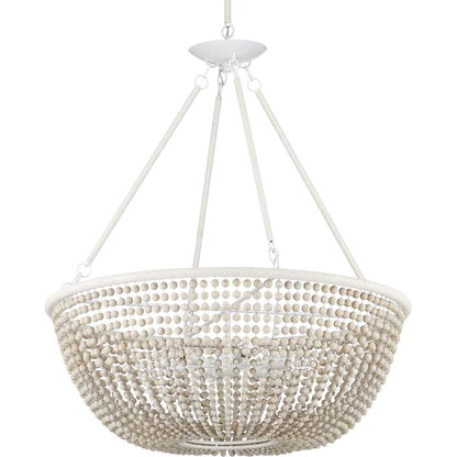 Currey and Company Wychwood 6 Light 32" Wide Beaded Chandelier
