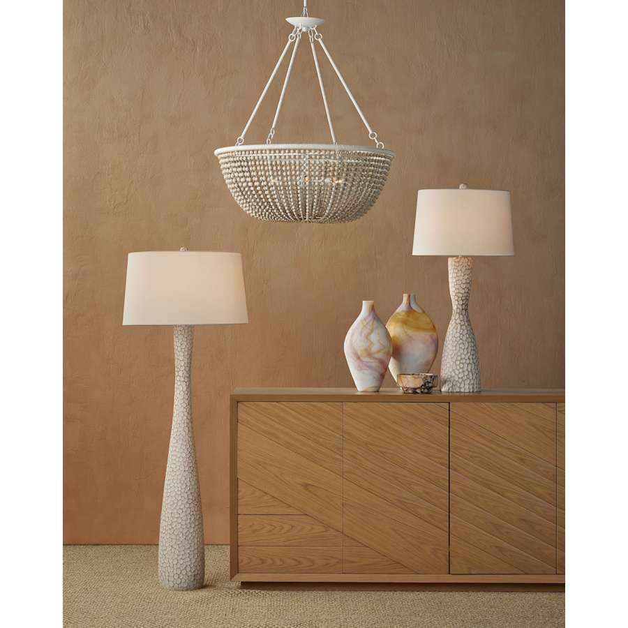 Currey and Company Wychwood 6 Light 32" Wide Beaded Chandelier