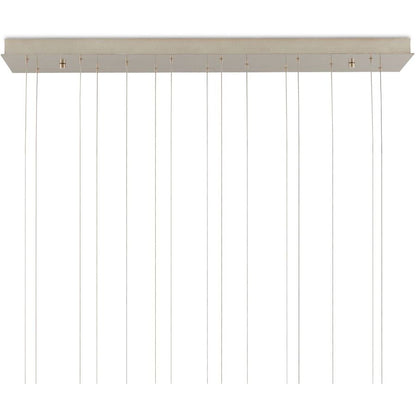 Currey and Company Posh 15 Light 48" Wide Linear Pendant