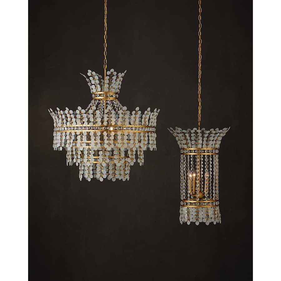 Currey and Company Bradshaw 4 Light 20" Wide Crystal Pendant