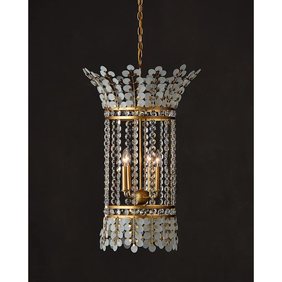 Currey and Company Bradshaw 4 Light 20" Wide Crystal Pendant