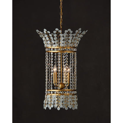 Currey and Company Bradshaw 4 Light 20" Wide Crystal Pendant