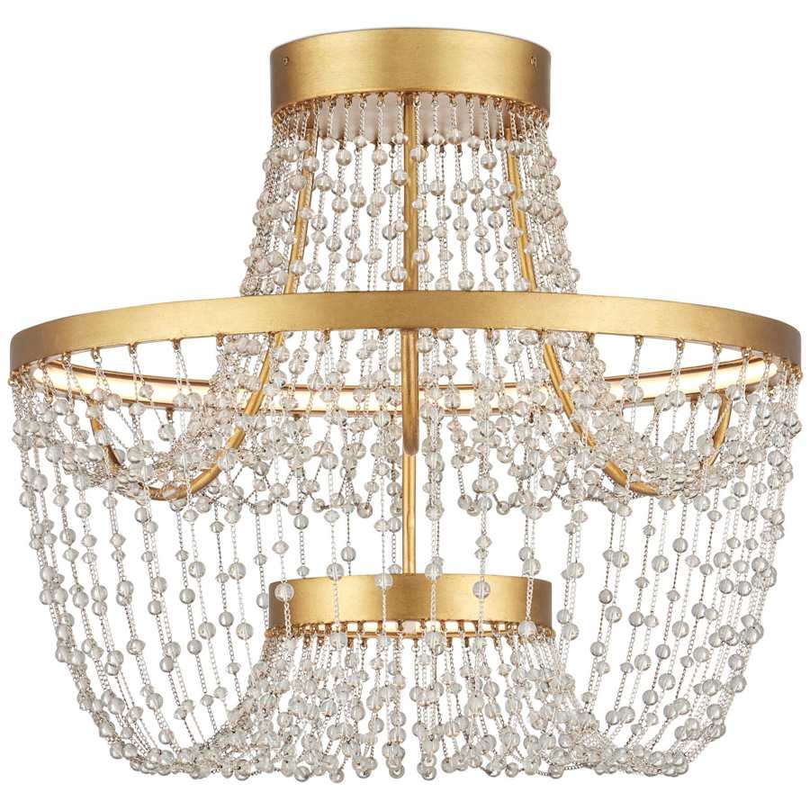 Currey and Company Mademoiselle 22" Wide Semi-Flush Ceiling Fixture