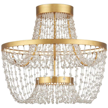 Currey and Company Mademoiselle 22" Wide Semi-Flush Ceiling Fixture