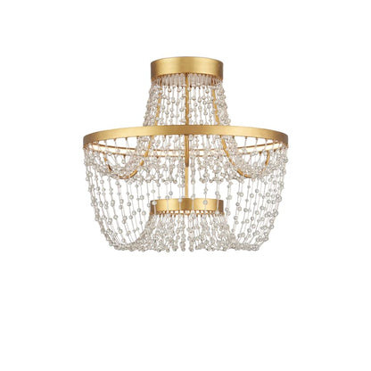 Currey and Company Mademoiselle 22" Wide Semi-Flush Ceiling Fixture