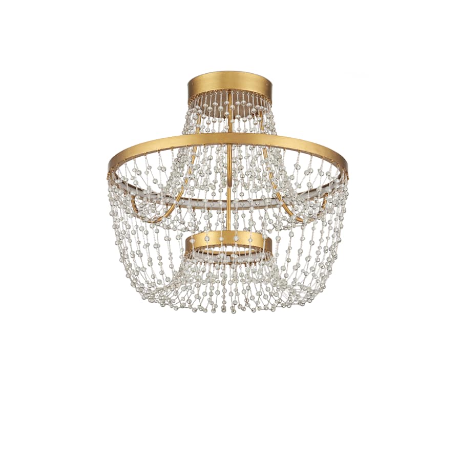 Currey and Company Mademoiselle 22" Wide Semi-Flush Ceiling Fixture